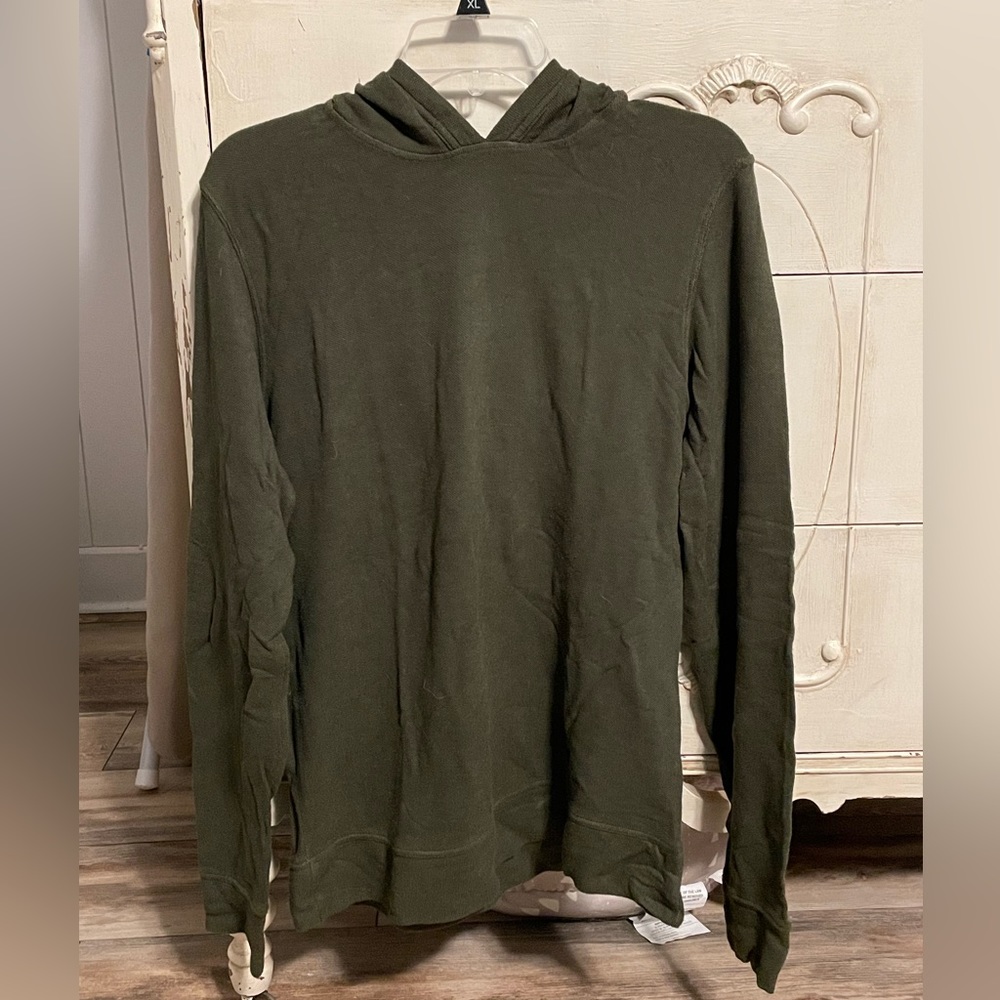 Dark green long-sleeve hoodie